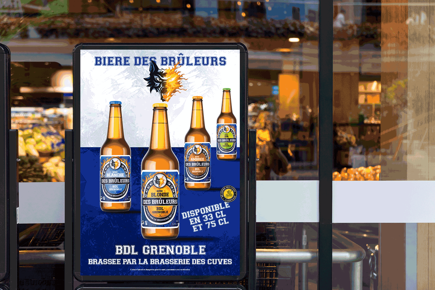 affiche biere bruleurs de loups