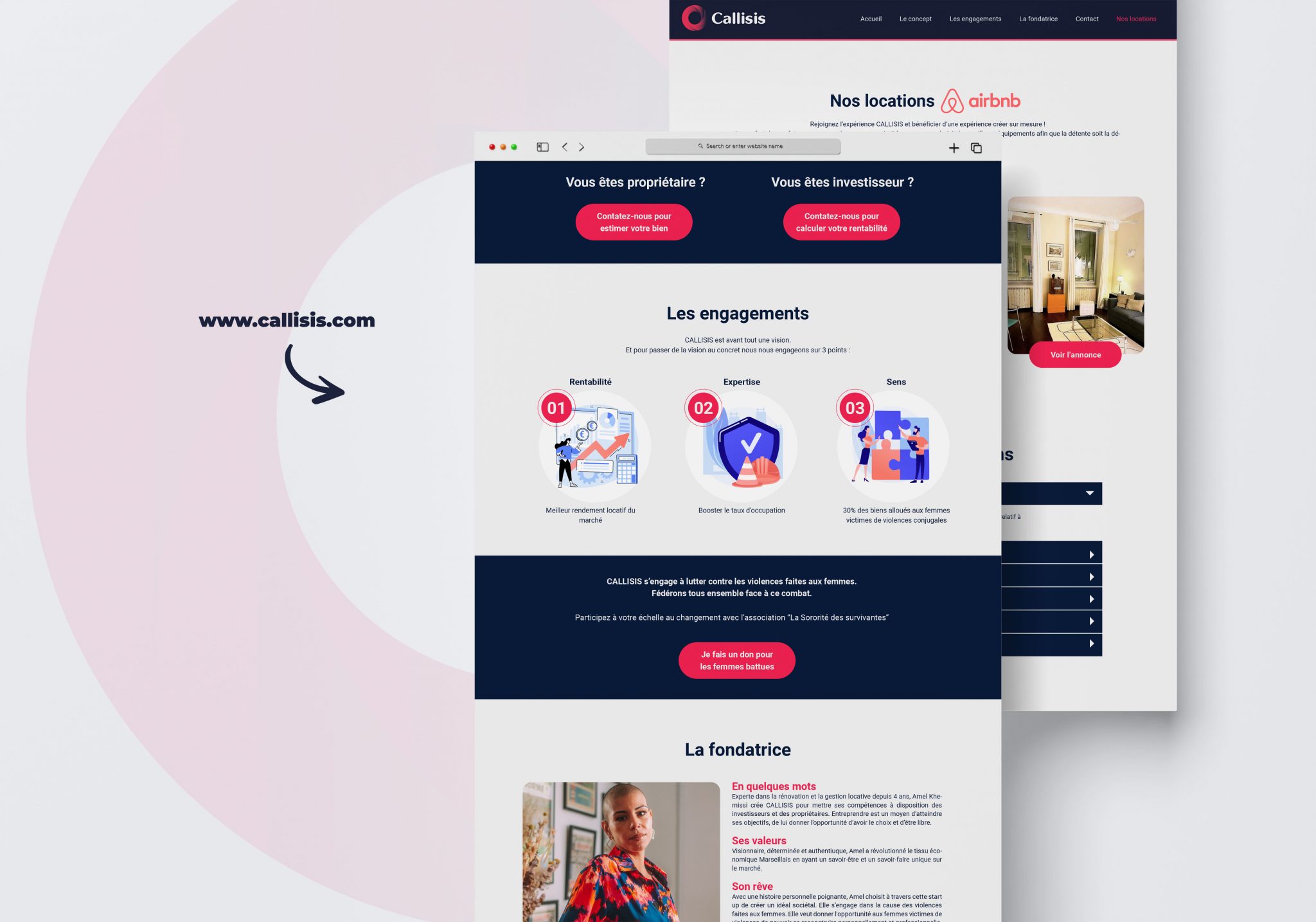 creation landing page startup